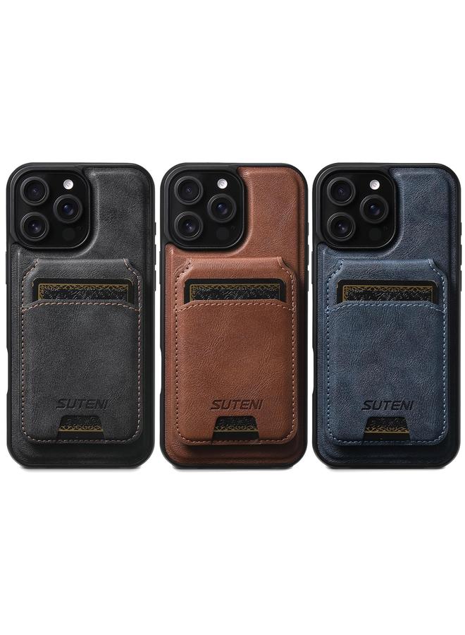 Suteni Case For iPhone 13 Pro Max M5 Magnetic Card Bag MagSafe Leather Phone Case - Image 5