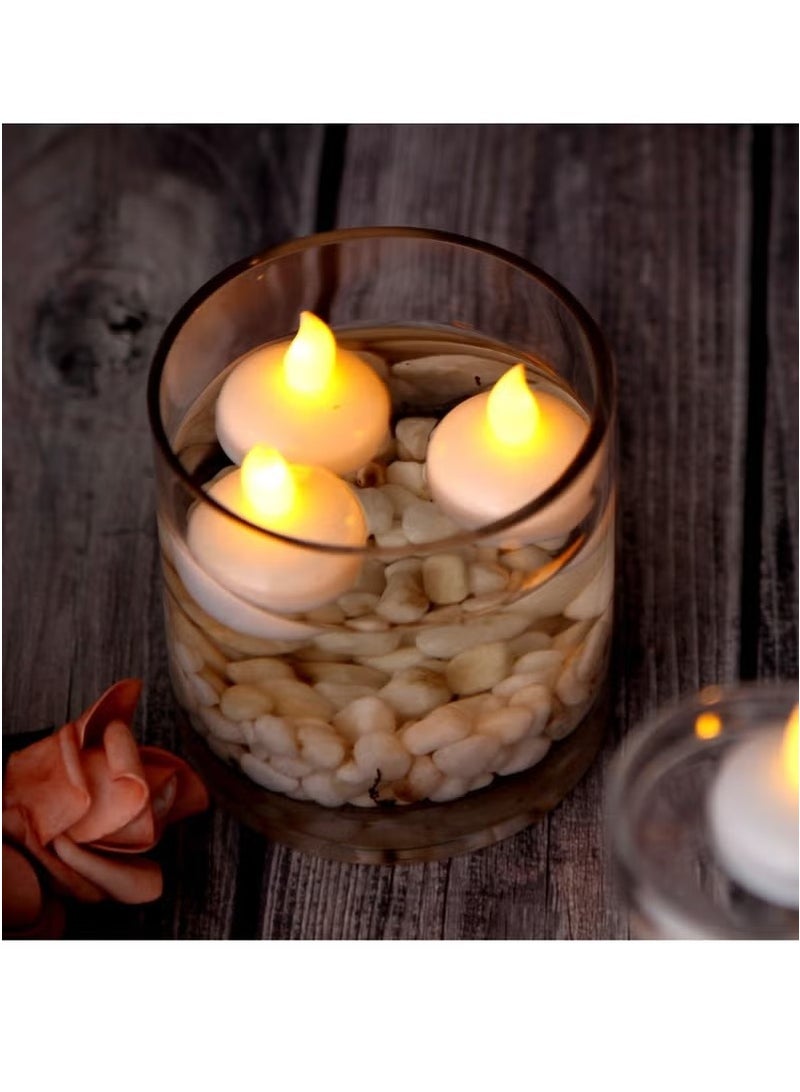 Waterproof LED light floating candle flameless tea light Ramadan light LED floating candle light (12 pieces) - Image 4