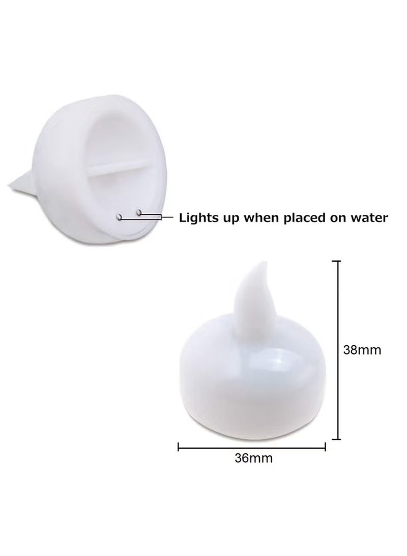 Waterproof LED light floating candle flameless tea light Ramadan light LED floating candle light (12 pieces) - Image 2
