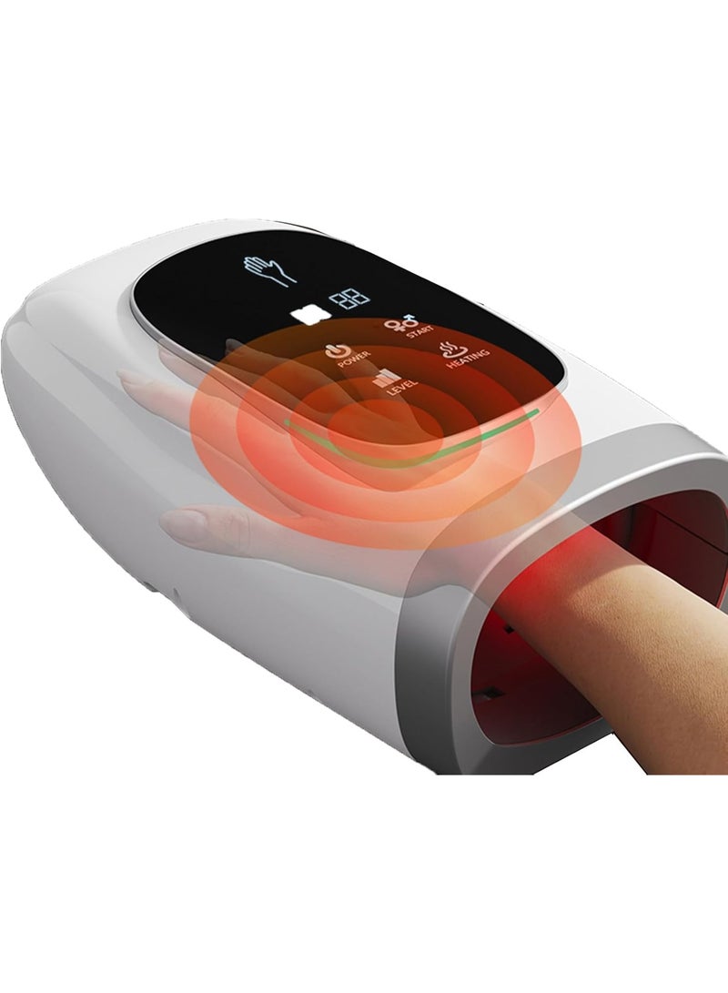 WALALLA Hand Massager with 3 Massage Modes, Upgraded Double Airbags for Powerful Pressure, Heating Function, 4000mAh Large Battery Long-Lasting, Type-C Rechargeable, Universal Size for Small/Large Hands - Image 1