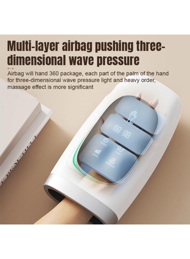WALALLA Hand Massager with 3 Massage Modes, Upgraded Double Airbags for Powerful Pressure, Heating Function, 4000mAh Large Battery Long-Lasting, Type-C Rechargeable, Universal Size for Small/Large Hands - Image 4