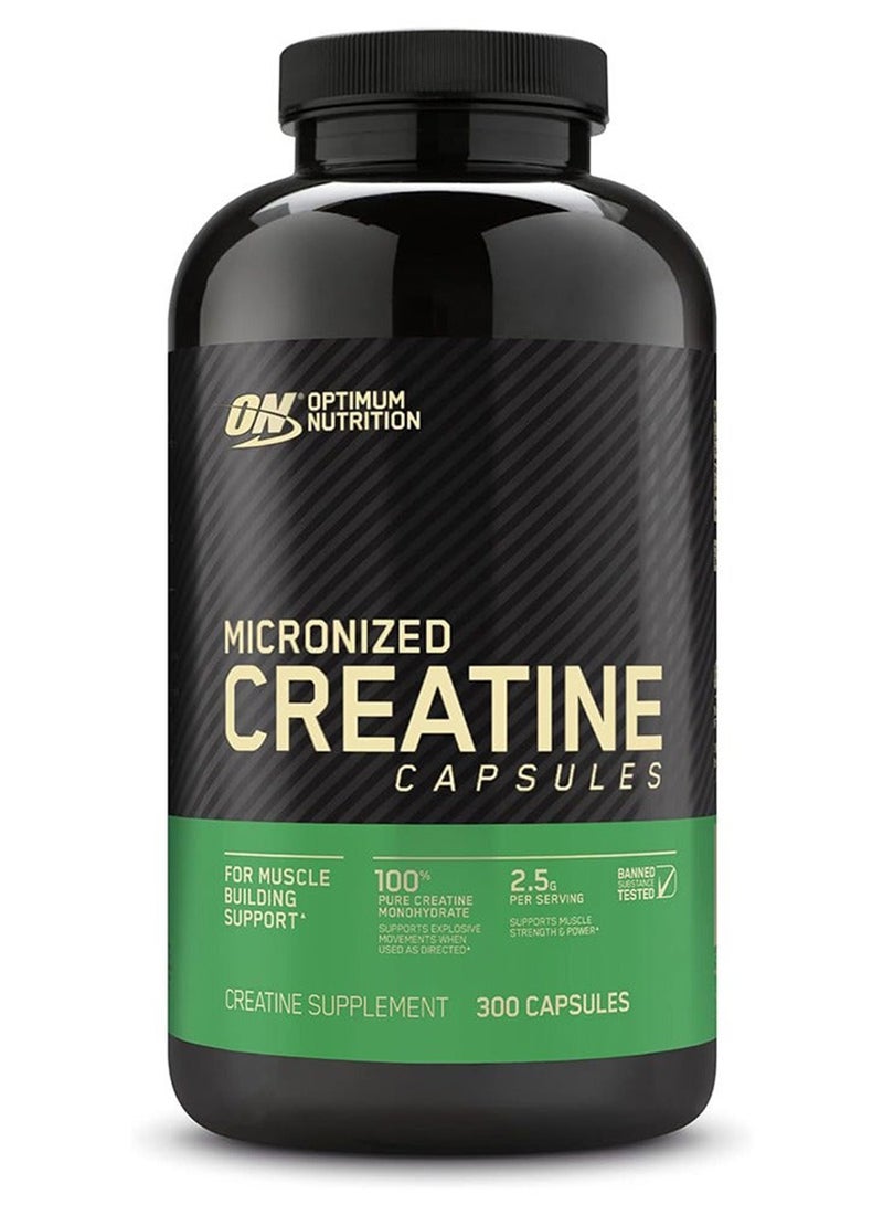 Optimum Nutrition Micronized Creatine Capsules, 300 Capsules - Image 1