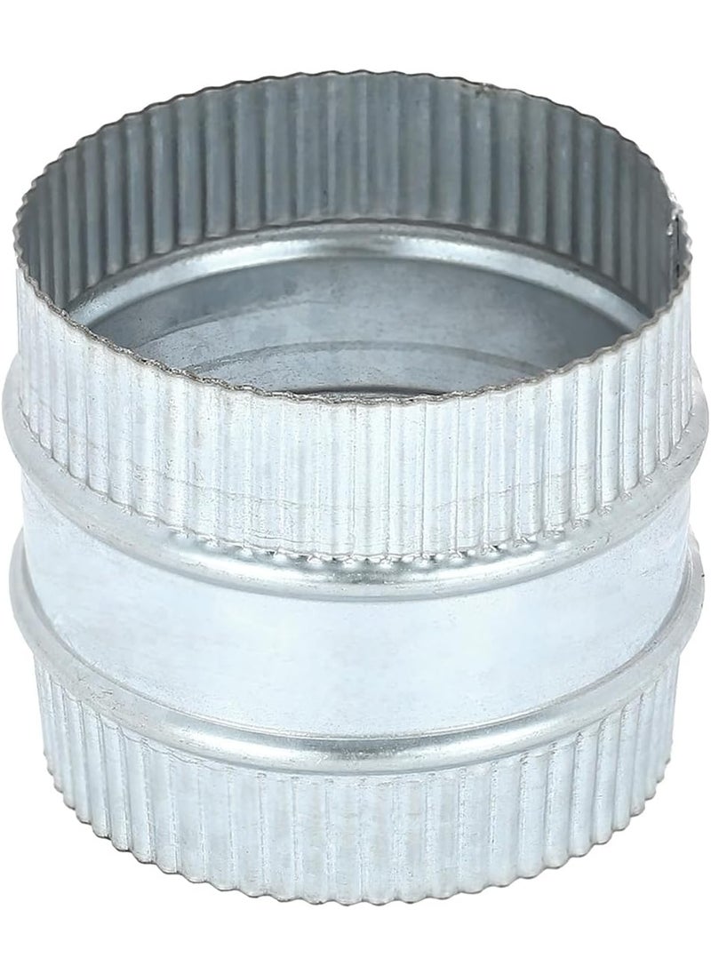 PATIKIL PATIKIL 3 Inch Duct Connector Coupling Galvanized Steel Straight Dryer Vent Coupler Flexible Ducting Collar Connector Round Crimped Ventilation Duct Extension for HVAC System Pipe  - Image 1