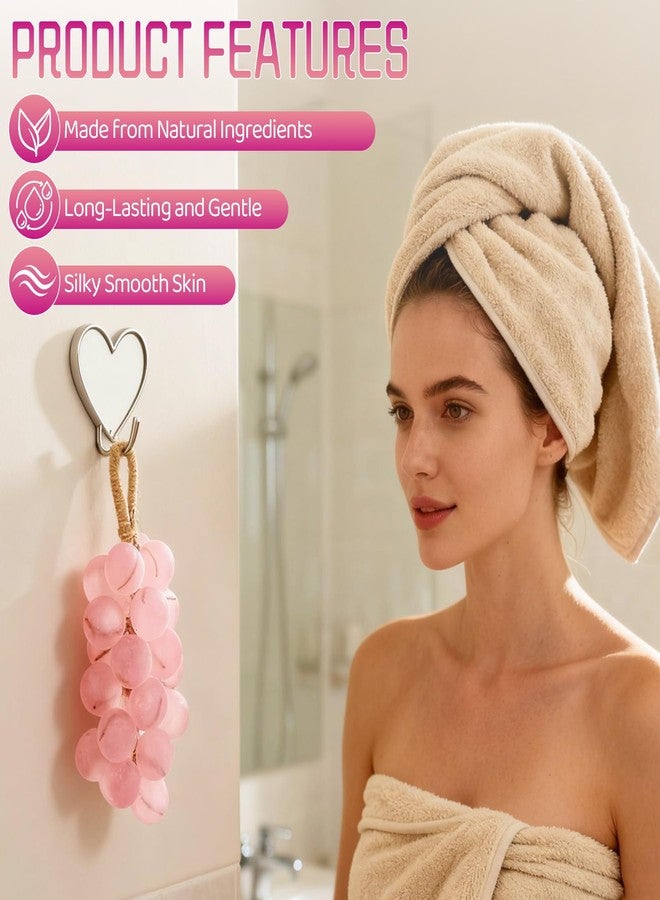 صابون العنب من فورج فايب، صابون العنب على حبل للنساء والرجال (1، وردي) - Image 5