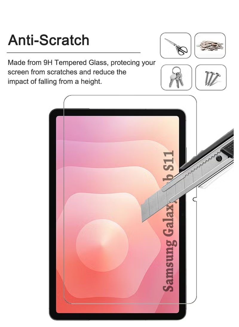 YoYoTech Samsung Galaxy Tab S11 (2025) Screen Protector Edge to Edge Full Screen Coverage Anti Scratch Tempered Glass Film for Samsung Galaxy Tab S11 2025 Model. - Image 4