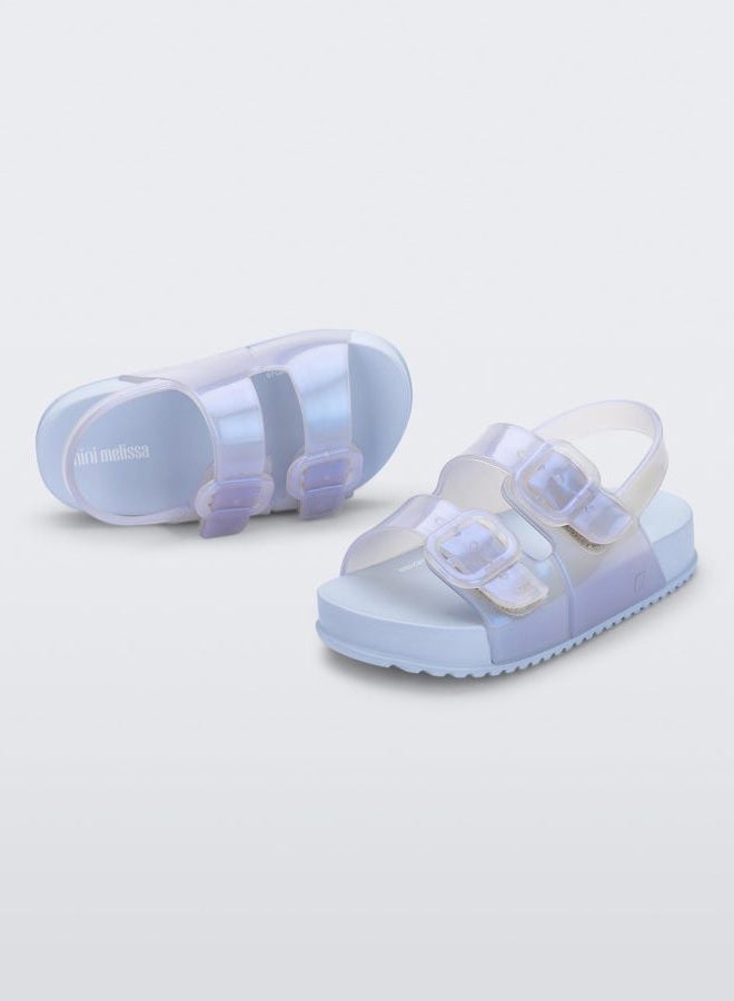 Mini Melissa Cozy Jelly Sandals for Toddlers & Little Kids - Summer Sandal w/Adjustable Back Strap, Jelly Shoes for Girls & Boys, Blue/White, 5 Toddler - Image 5