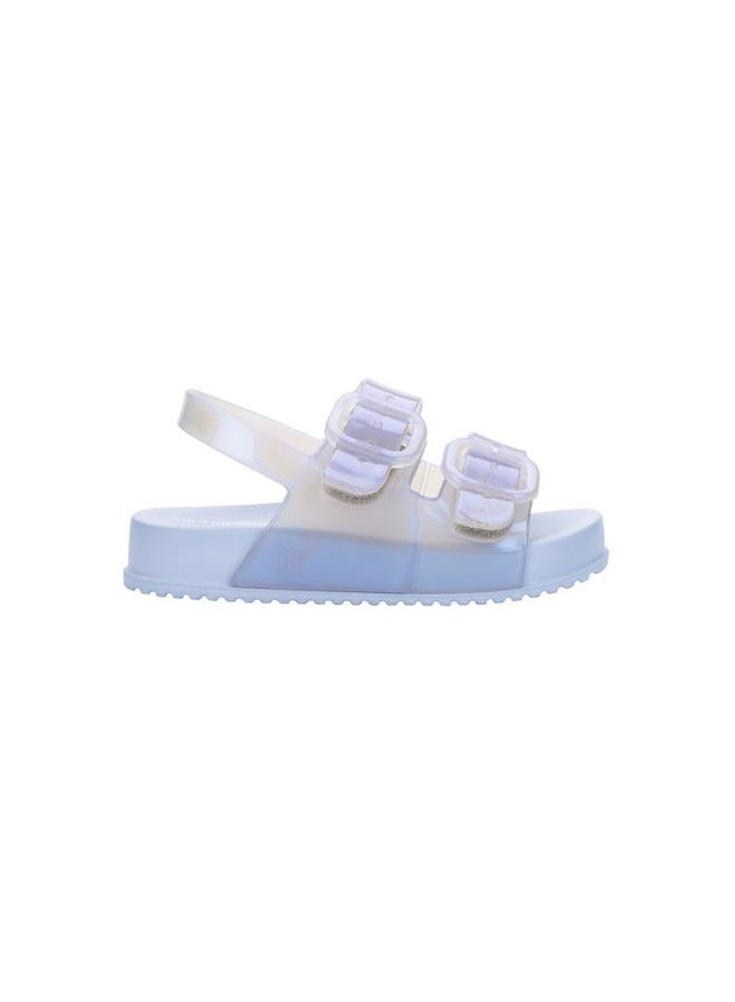 Mini Melissa Cozy Jelly Sandals for Toddlers & Little Kids - Summer Sandal w/Adjustable Back Strap, Jelly Shoes for Girls & Boys, Blue/White, 5 Toddler - Image 1
