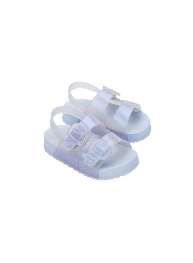 Mini Melissa Cozy Jelly Sandals for Toddlers & Little Kids - Summer Sandal w/Adjustable Back Strap, Jelly Shoes for Girls & Boys, Blue/White, 5 Toddler - Image 3