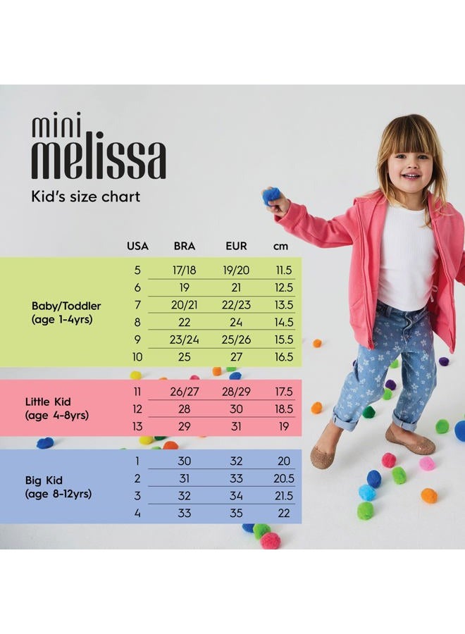 Mini Melissa Cozy Jelly Sandals for Toddlers & Little Kids - Summer Sandal w/Adjustable Back Strap, Jelly Shoes for Girls & Boys, Blue/White, 5 Toddler - Image 2