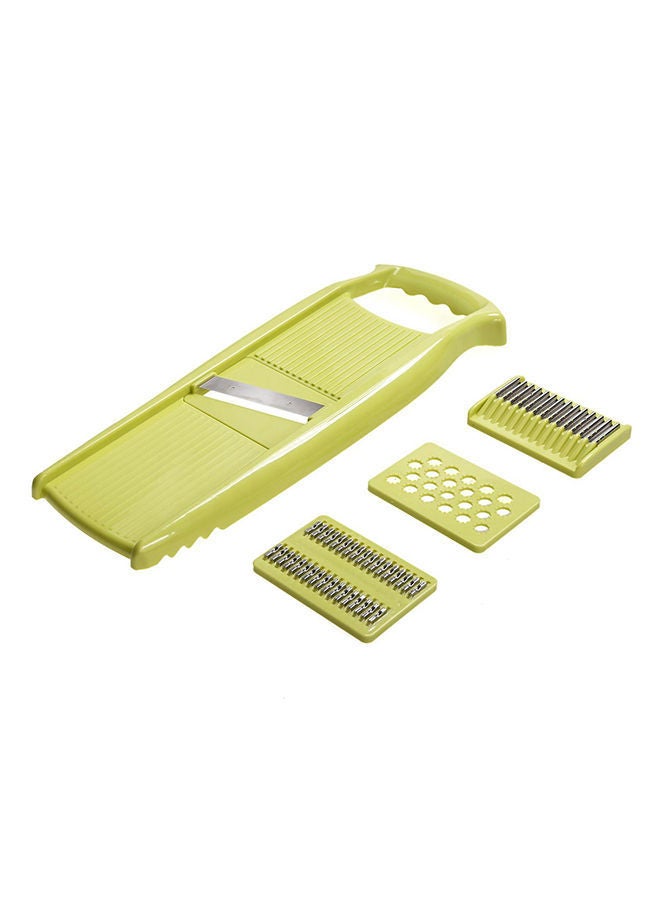 NIBEMINENT Vegetable Slicer With Stainless Steel Blades Green 34x13x3centimeter - Image 1