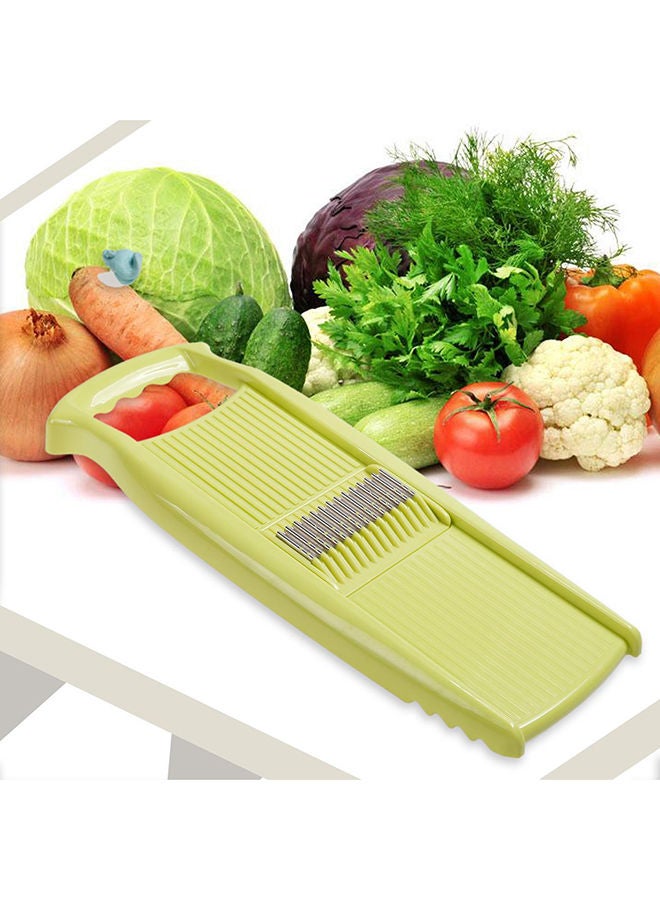 NIBEMINENT Vegetable Slicer With Stainless Steel Blades Green 34x13x3centimeter - Image 3