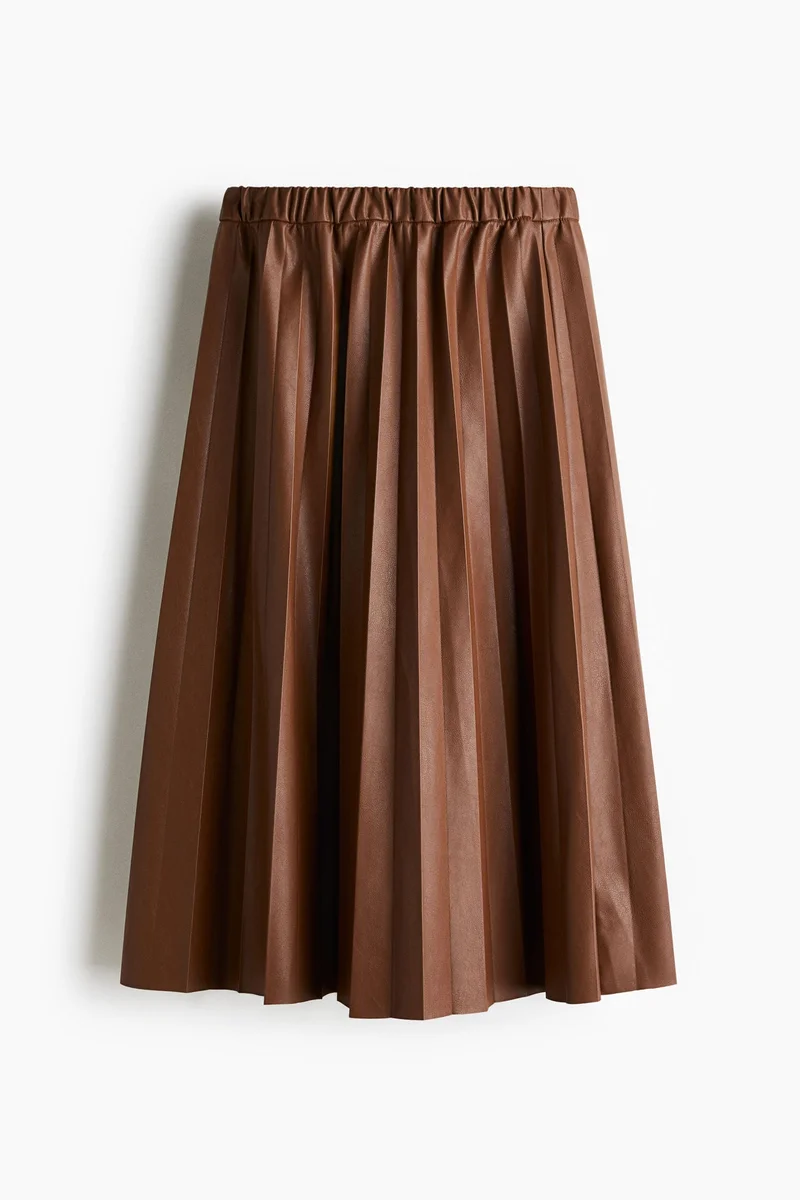 H&M Coated plissé skirt
