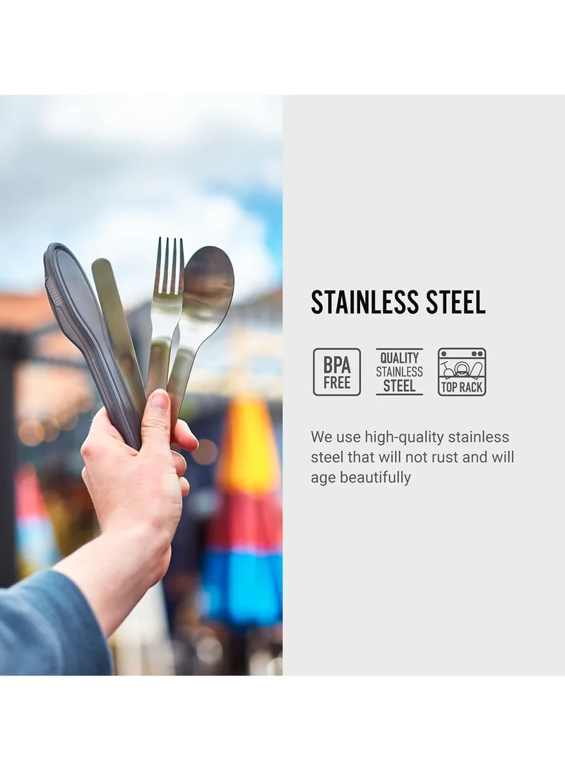 Black and Blum Cutlery Set Stainless Steel