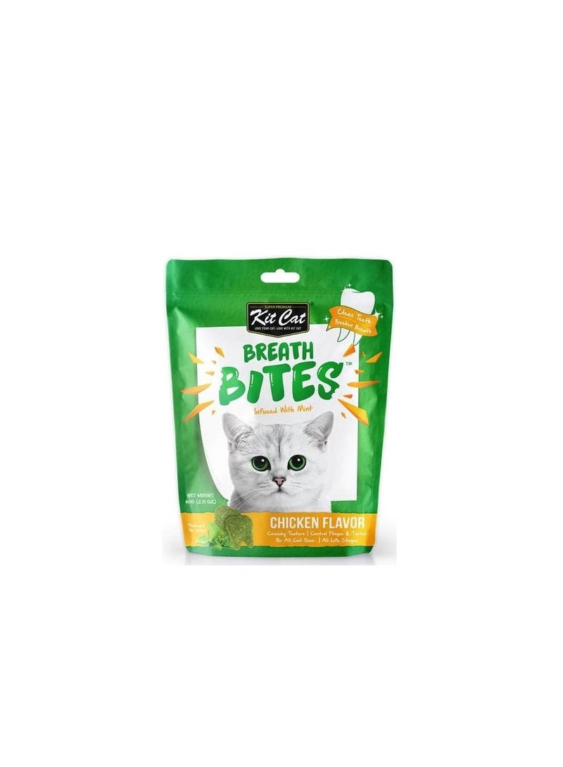 Kit Cat Breath Bites Chicken Flavour Cat Treats - Image 1
