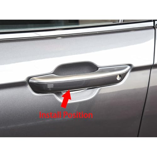 Beautost Fit for Jeep New Grand Cherokee 2024 2025 2026 with Smart Keyhole Door Handle Cover Trims Piano Black - Image 3
