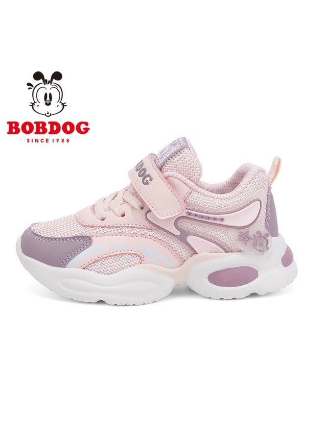 BOBDOG Bobdog Children's Shoes, Girls' Mesh Casual Shoes, Spring And Autumn Breathable Kids' Sneakers, 102521006, Light Pink/lotus Purple, Size 31 - Image 4