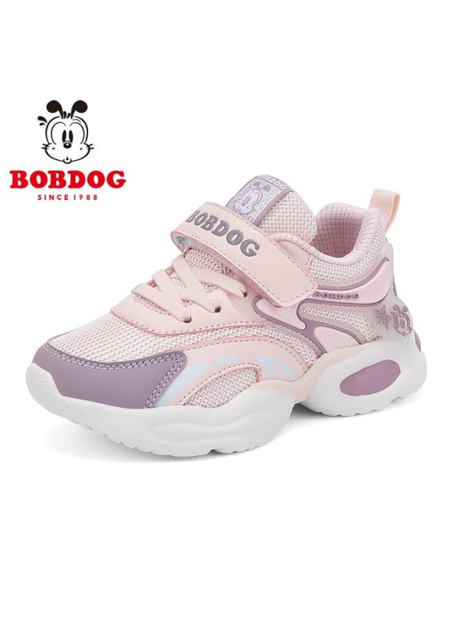 BOBDOG Bobdog Children's Shoes, Girls' Mesh Casual Shoes, Spring And Autumn Breathable Kids' Sneakers, 102521006, Light Pink/lotus Purple, Size 31 - Image 3