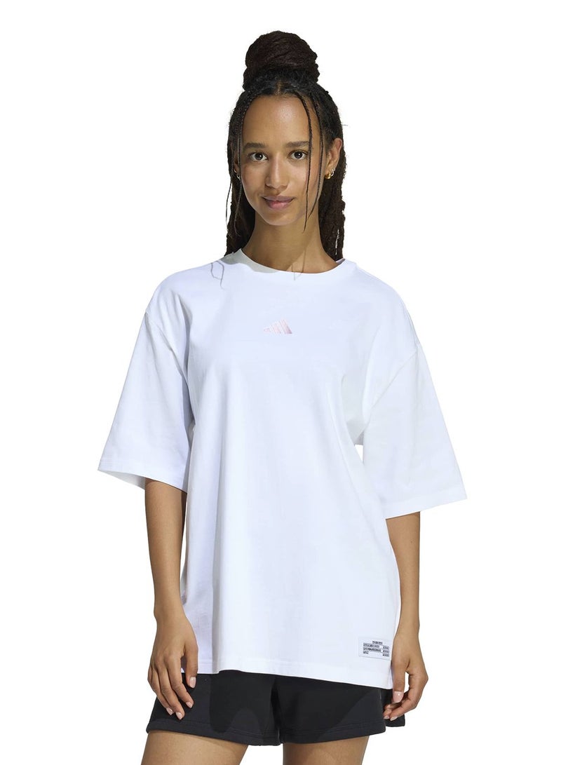 Adidas Mini Embroidery Oversized Graphic T-Shirt - Image 1
