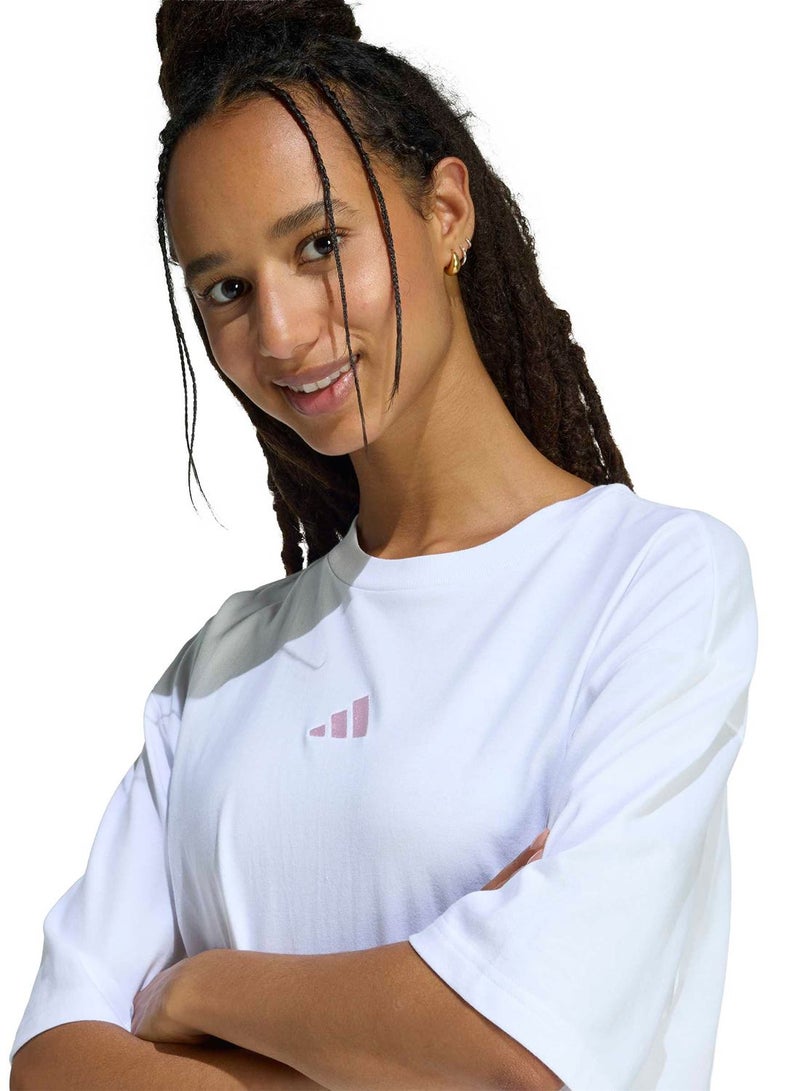 Adidas Mini Embroidery Oversized Graphic T-Shirt - Image 3
