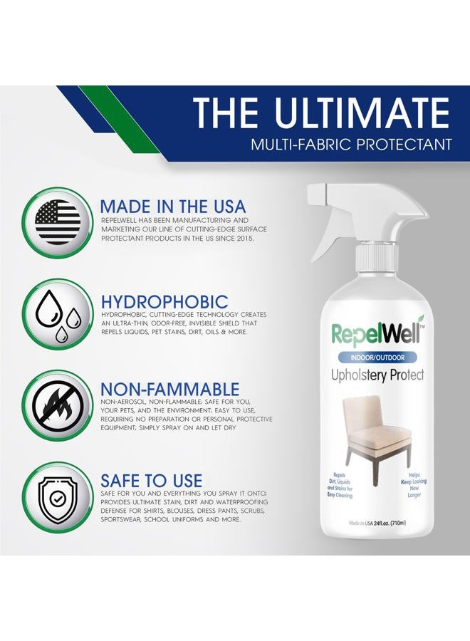 RepelWell Upholstery Protect Stain & Water Repellent Spray (24oz) Eco-Friendly, Pet-Safe Spray Keeps Your Fabric, Leather & Suede Upholstery Looking Like New - Image 4