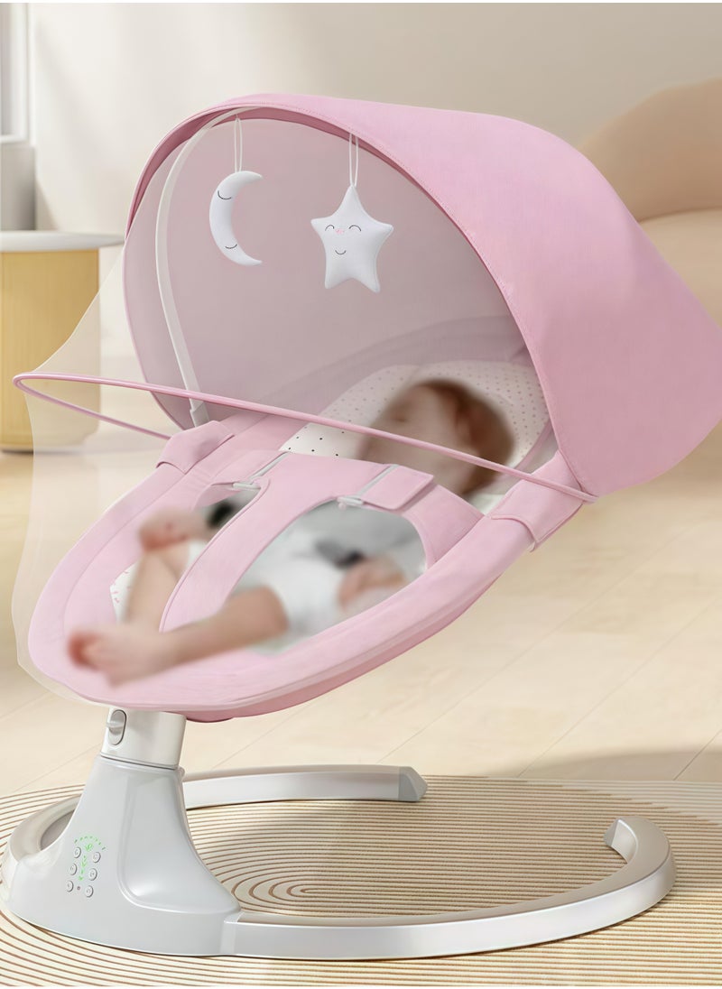 Generic - Baby Electric Rocking Chair, Portable Swing for Boys And Girls, Indoor Baby 5-speed Rocking Chair, 3-speed Adjustment, Baby Rocking Chair With Music And Bluetooth, With Doll Pendant - Image 1