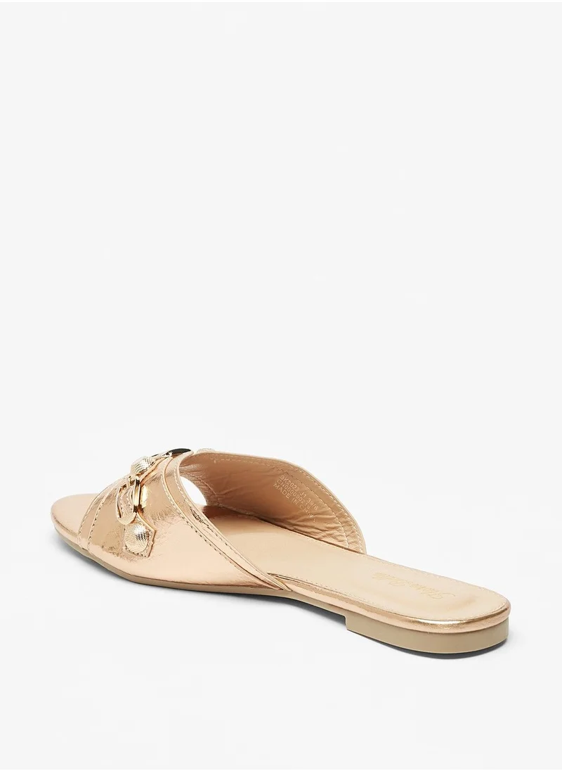 Flora Bella Embellished Slip On Slides