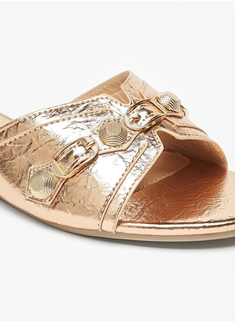 Flora Bella Embellished Slip On Slides