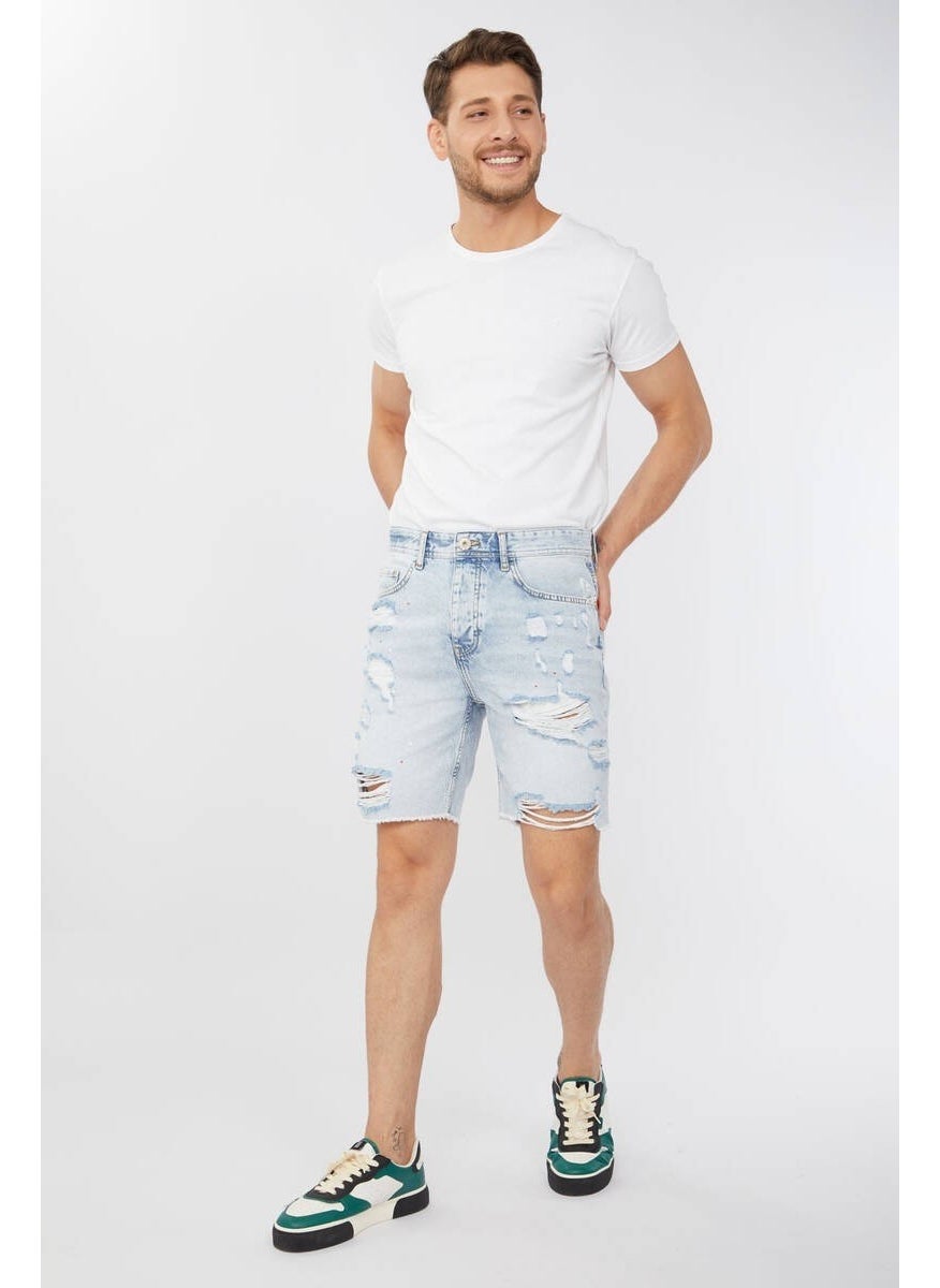 Men's Cut Out Printed Jean Shorts Light Blue - pzsku/Z9102D21383A53AE6106BZ/45/_/1730355958/d3d0670f-e985-41c1-9f2d-7d049c5735db