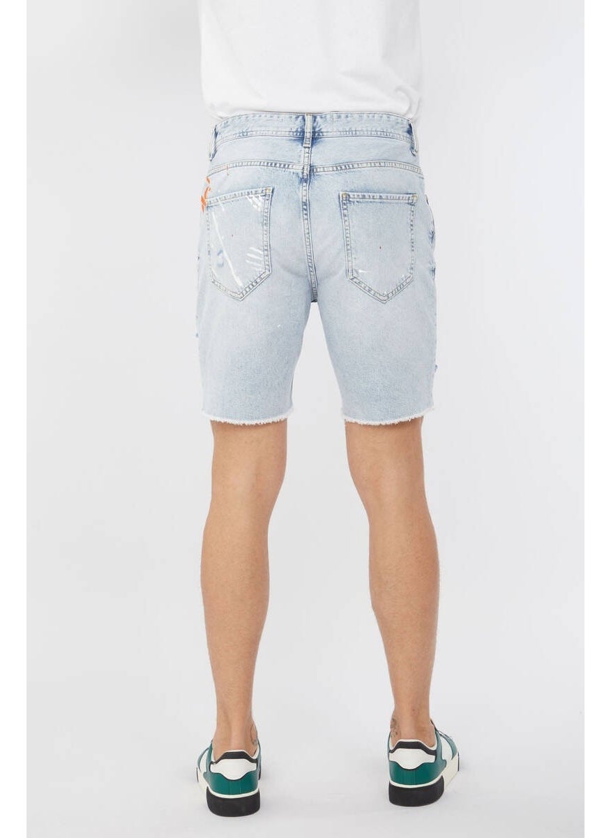 Men's Cut Out Printed Jean Shorts Light Blue - pzsku/Z9102D21383A53AE6106BZ/45/_/1730355960/f56e4cce-3858-48a8-80a3-35c8bab8f5d4