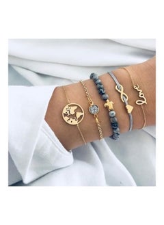 5-Piece Love Heart Fashion Bracelets
