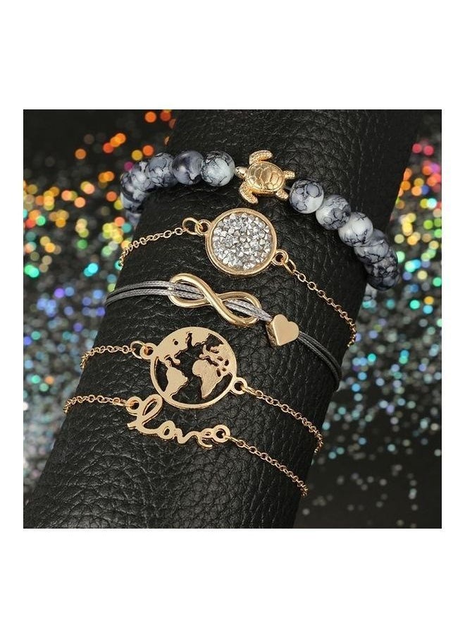 NIBEMINENT - 5-Piece Love Heart Fashion Bracelets - Image 1