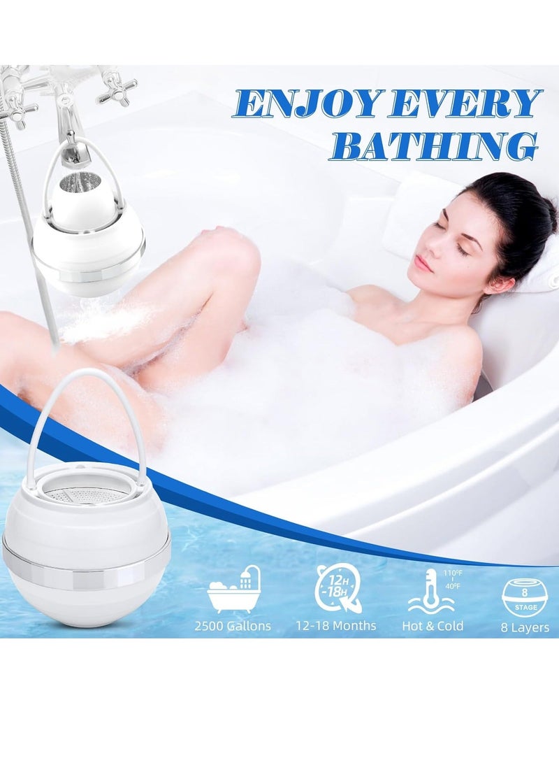Bath Ball Filter,Premium Bathtub Water Filter for Softer Skin & Hair, Tub Faucet，2,500 Gal of Filtration,BPA Free | Easy to Install - Image 2