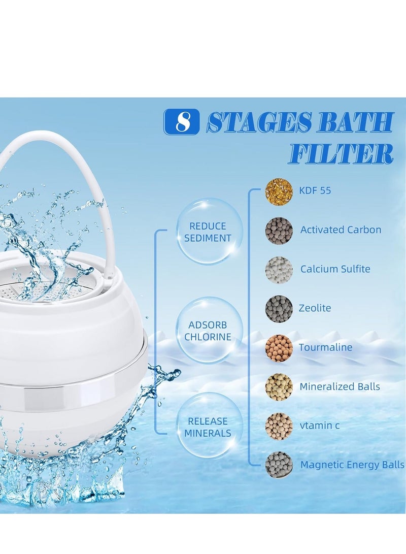 Bath Ball Filter,Premium Bathtub Water Filter for Softer Skin & Hair, Tub Faucet，2,500 Gal of Filtration,BPA Free | Easy to Install - Image 3