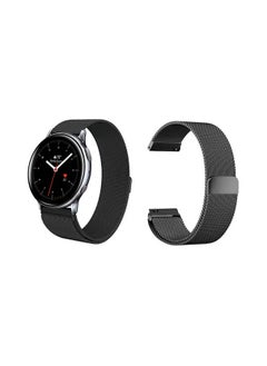 PROMASS Milanese Mesh Replacement Band For Samsung Galaxy Active/Active 2 Black 