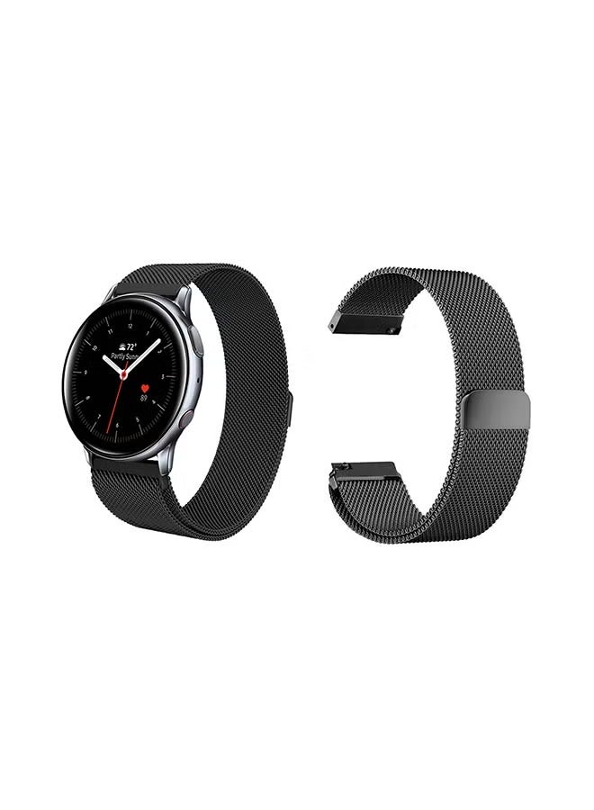 PROMASS Milanese Mesh Replacement Band For Samsung Galaxy Active/Active 2 Black