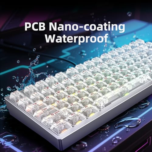 IROK MG75MAX 81 Keys Wired Magnetic Switch Keyboard, 256KHZ Single Key Scan Rate, PCB Nano-Coating Waterproof, Hall Effect, 8KHZ/ARGB/CNC Aluminum Gaming Keyboard(White) - Image 2