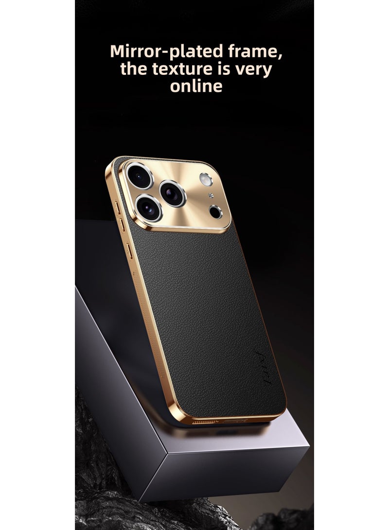 iPhone 17 Pro Max Case, Vegan Leather Protective Case for iPhone 17 Pro Max 6.9", Luxury, Elegant and Beautiful Design Cover, Non-Slip Perfect Leather Cover - Image 3