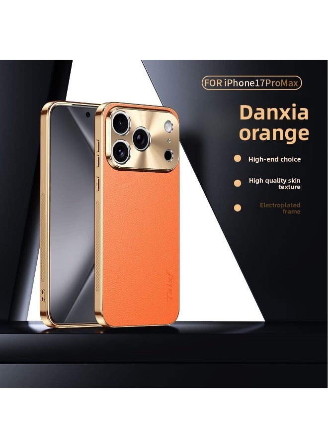 iPhone 17 Pro Max Case, Vegan Leather Protective Case for iPhone 17 Pro Max 6.9", Luxury, Elegant and Beautiful Design Cover, Non-Slip Perfect Leather Cover - Image 1