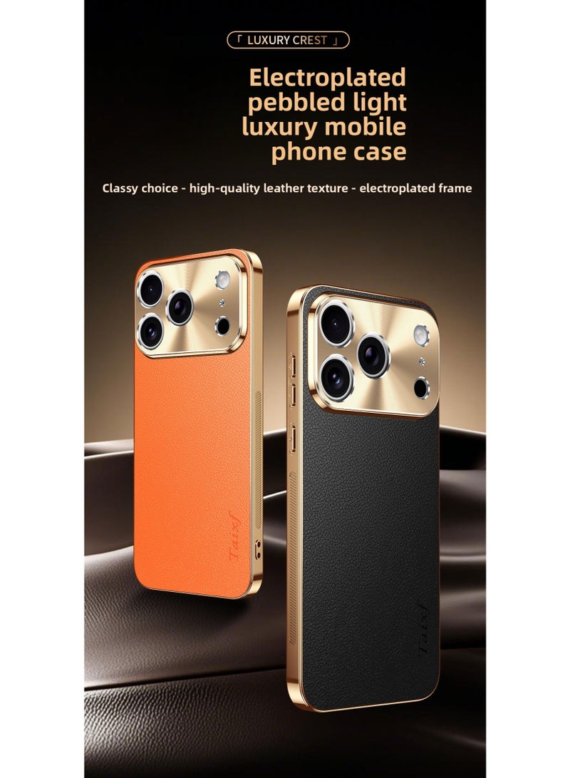 iPhone 17 Pro Max Case, Vegan Leather Protective Case for iPhone 17 Pro Max 6.9", Luxury, Elegant and Beautiful Design Cover, Non-Slip Perfect Leather Cover - Image 2