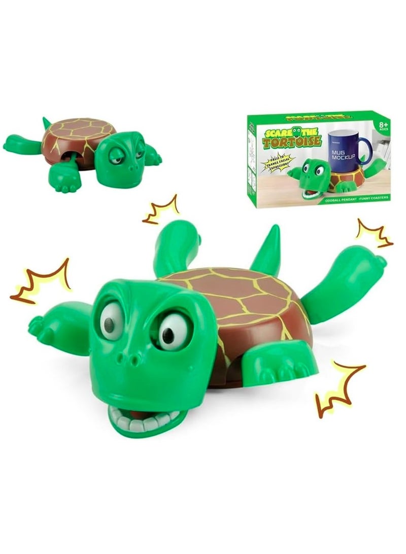 eBasket 3D Printed Turtle Coaster, Turtle Coaster That Will Laugh, Turtle Coaster With Funny Expression When You Place a Cup On Its Back, Funny Gift for Turtle Lovers, Turtle Decor for Office, Living Room and Kids Room (Multicolor) - Image 1