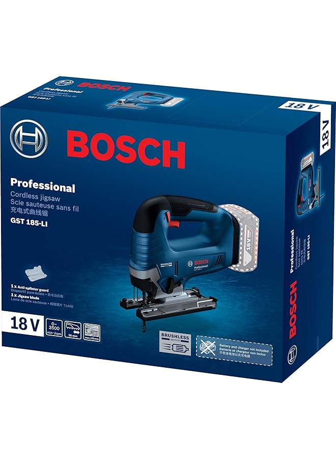 BOSCH Professional Gst 185 Li Cordless Jigsaw Battery Or Charger 0 601 5B3 021 - Image 1