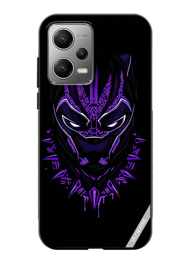 VR CREATIVE - Protective Case Cover For Xiaomi Redmi Note 12 Pro Black Panther Design Multicolour - Image 1