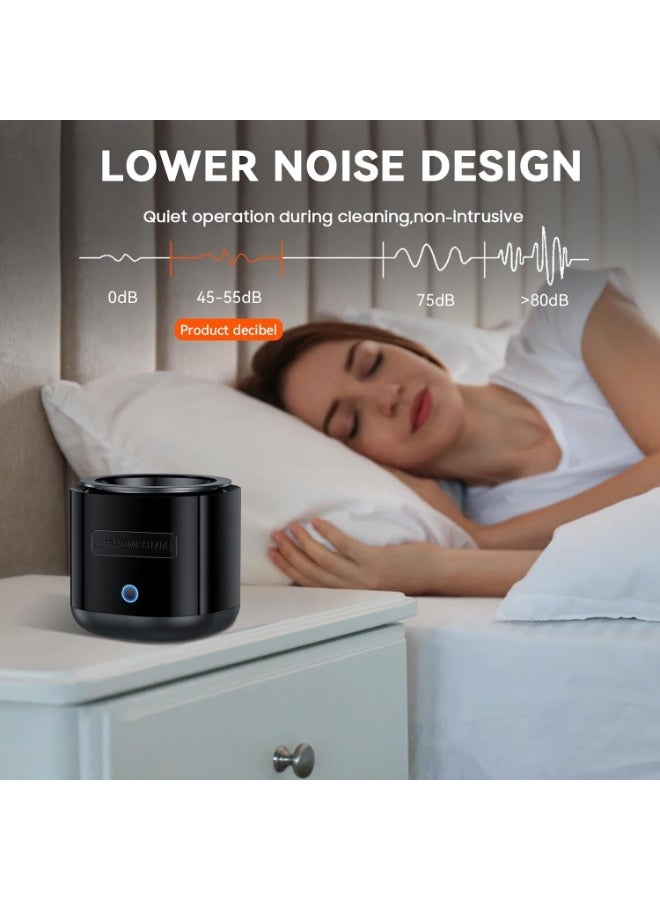 Chabeia Ultrasonic Retainer Cleaner Machine - Ultrasonic Dentures Cleaner for Guards Braces Aligner Toothbrush Jewelry and More - Image 3