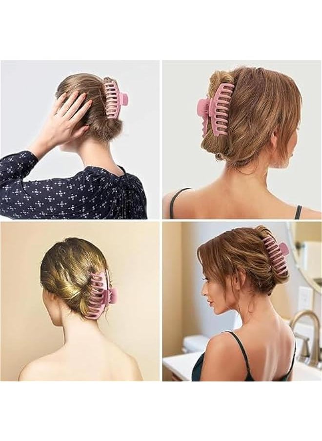 HOOKOR Hair Claw Clips for Women,8 PCS Non-slip Hair Claw Clips,Large Hair Claws Strong Hold jaw clip, Hair Styling Accessories For Women Gril  - Image 2