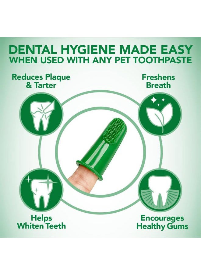 Vet's Best Dog Toothbrush - Easy Teeth Cleaning for Dog Dental Care, Perfect for Dogs and Cats - Comes With 10 Soft Finger Brushes Per Pack  - Image 3