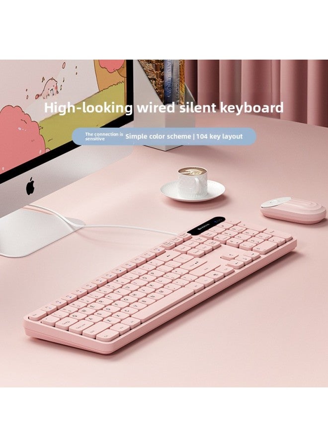 Unisex Mute Wired Office Desktop High Color Value Endurance Wireless Keyboard Game Long Laptop-Color:Fairy Pink [wireless Battery Version] Bass Keys/comfortable Feel + Multimedia Shortcut Keys-104 Keys-official Standard  - Image 3
