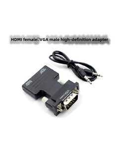 HDMI to VGA with Audio Converter High-Quality Adapter Black