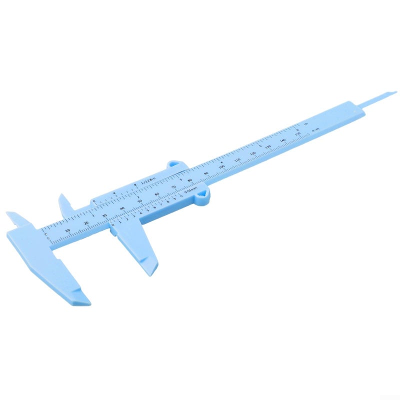 Blue Vernier Caliper 0 150mm Plastic Precision Measuring Tool Depth Height Diameter - Image 3