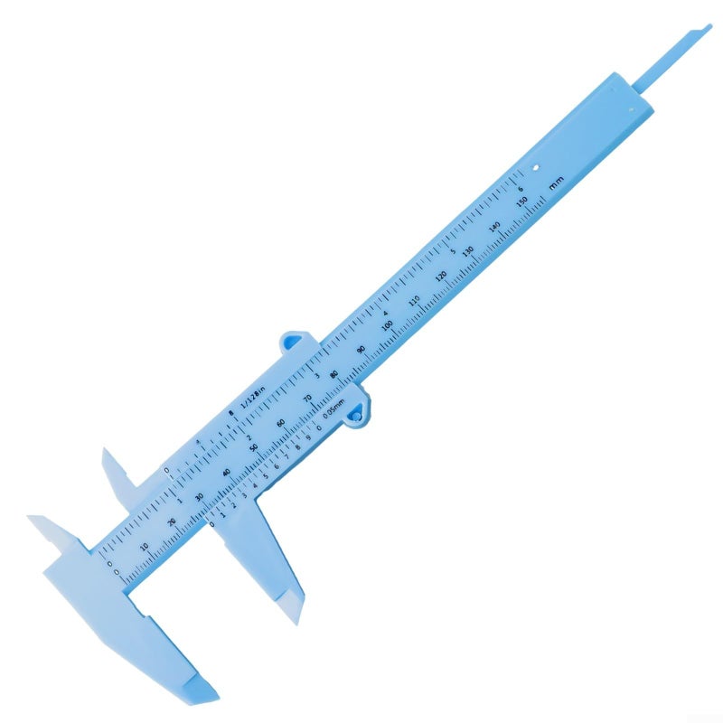 Blue Vernier Caliper 0 150mm Plastic Precision Measuring Tool Depth Height Diameter - Image 2