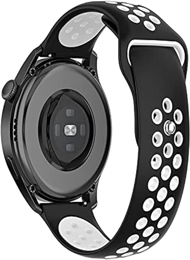 ClickAE 22MM Silicone Watch Strap/Band for Samsung Gear S3 Frontier, Gear S3 Classic/Galaxy Watch (46mm)/Galaxy Watch 3 (45mm),also Compatible with Huawei Watch 3, 3 Pro & GT2 Pro